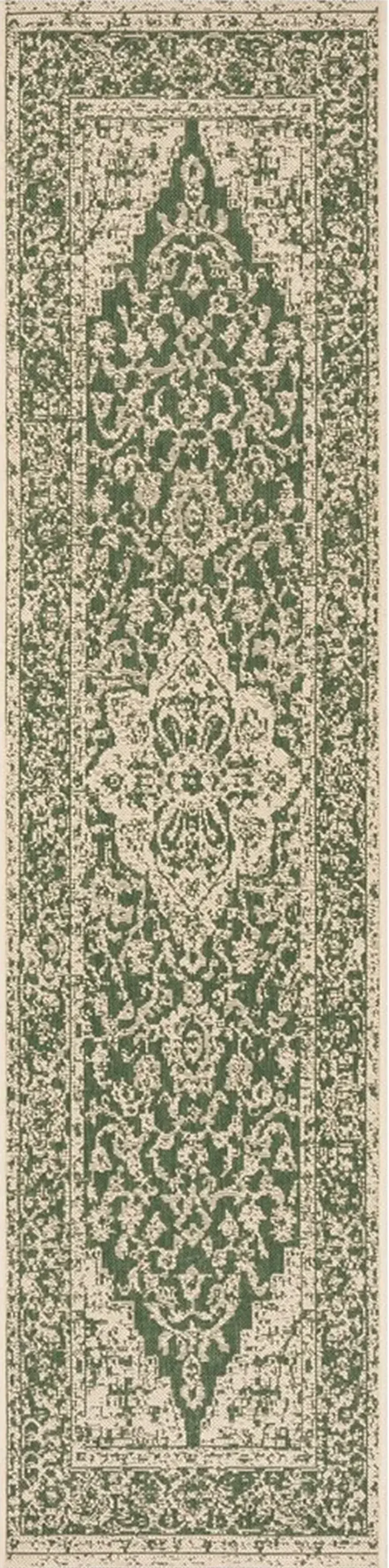 BEACH HOUSE 137 Green 2'-2' X 14' Runner Rug