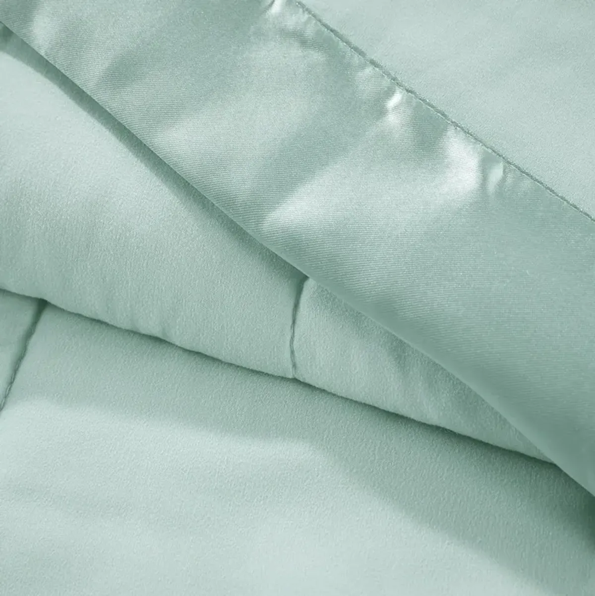 Madison Park Windom Seafoam Lightweight Down Alternative Blanket with Satin Trim