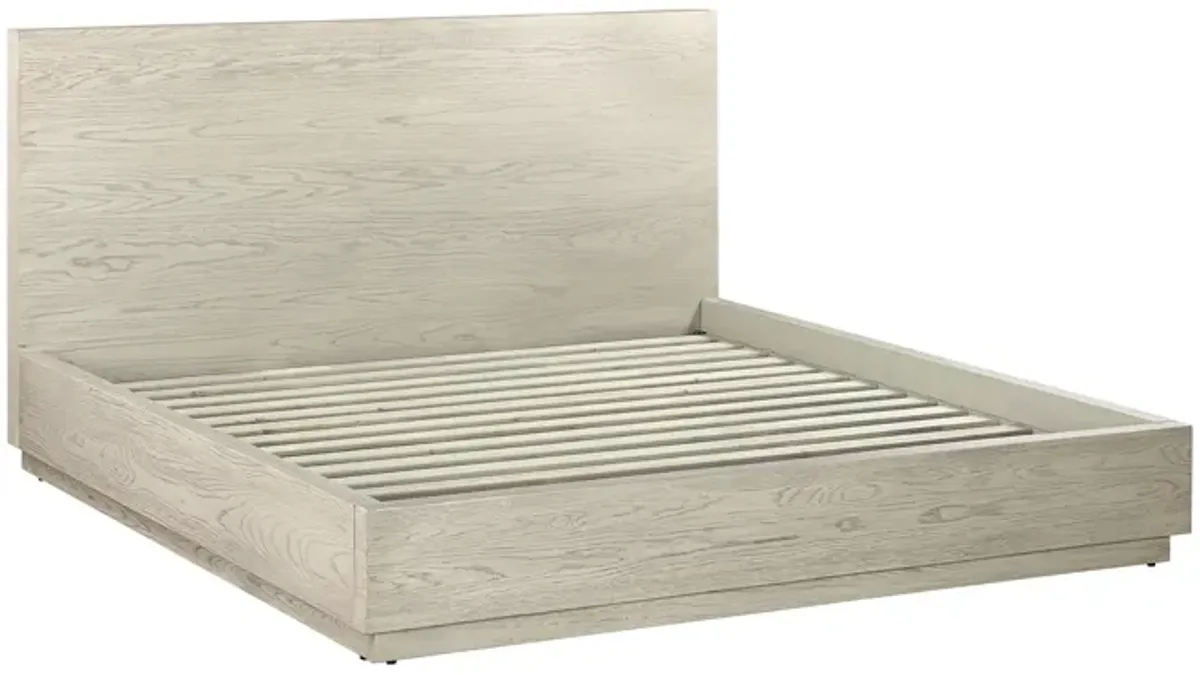 Abbey Queen Platform Bed Frame in Gray Oak Wood