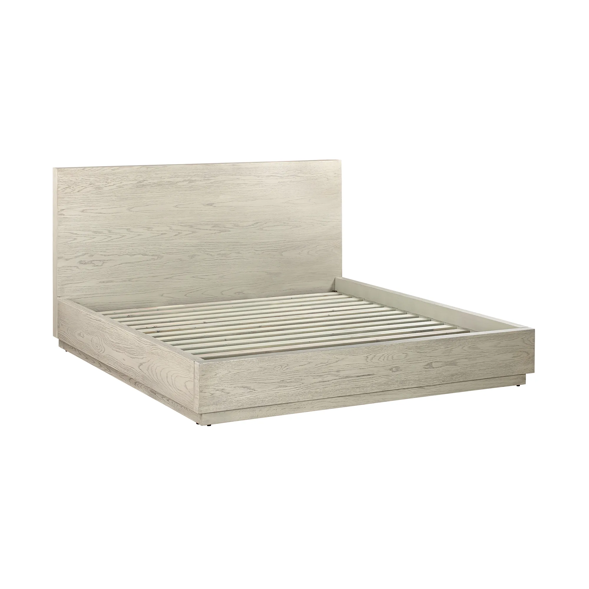 Abbey Queen Platform Bed Frame in Gray Oak Wood