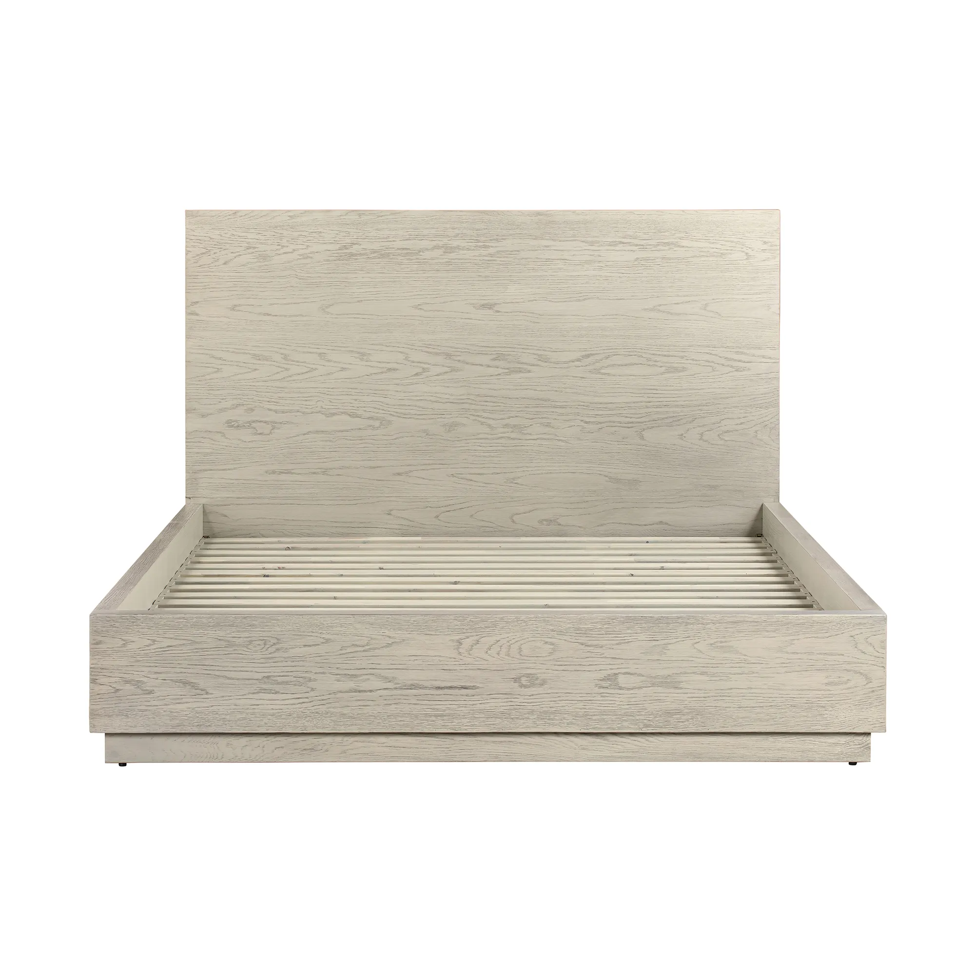 Abbey Queen Platform Bed Frame in Gray Oak Wood