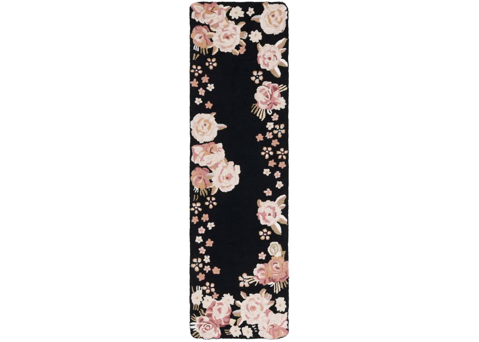 JARDIN 737 BLACK  2'-3' x 8' Runner Rug