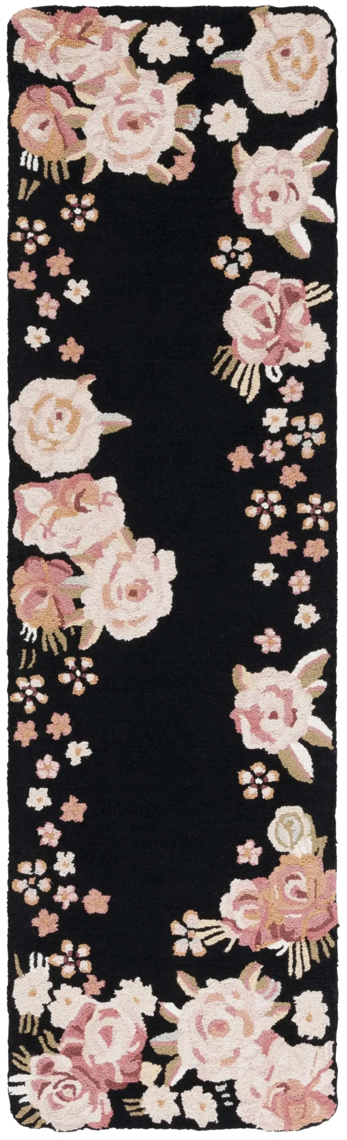 JARDIN 737 BLACK  2'-3' x 8' Runner Rug