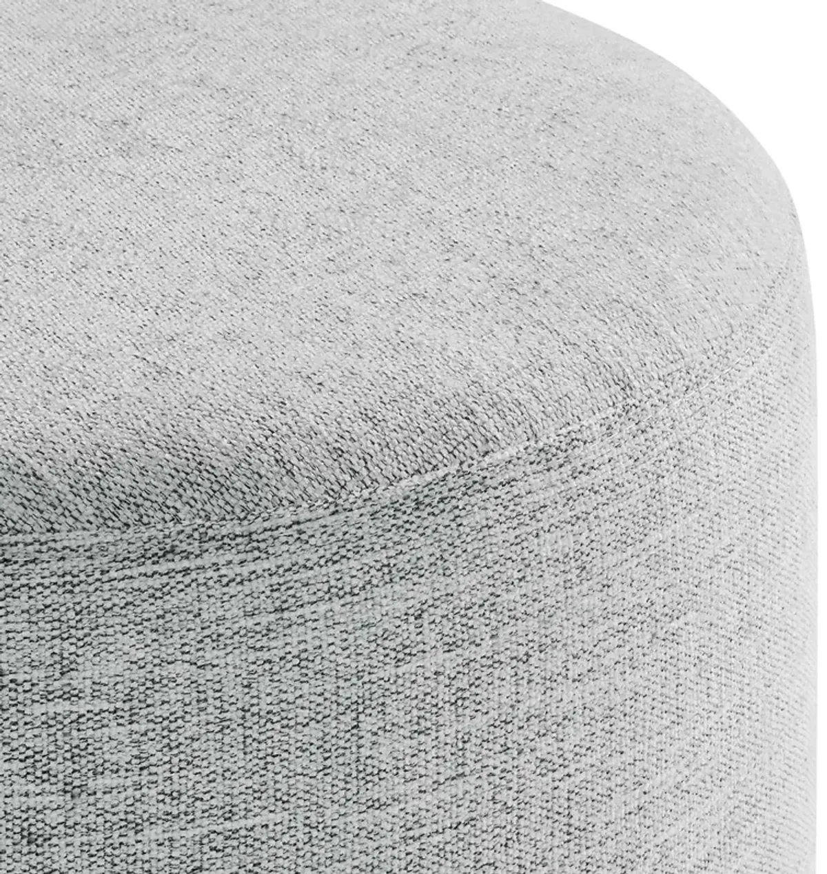 Callum 16" Round Woven Heathered Fabric Upholstered Ottoman by Modway