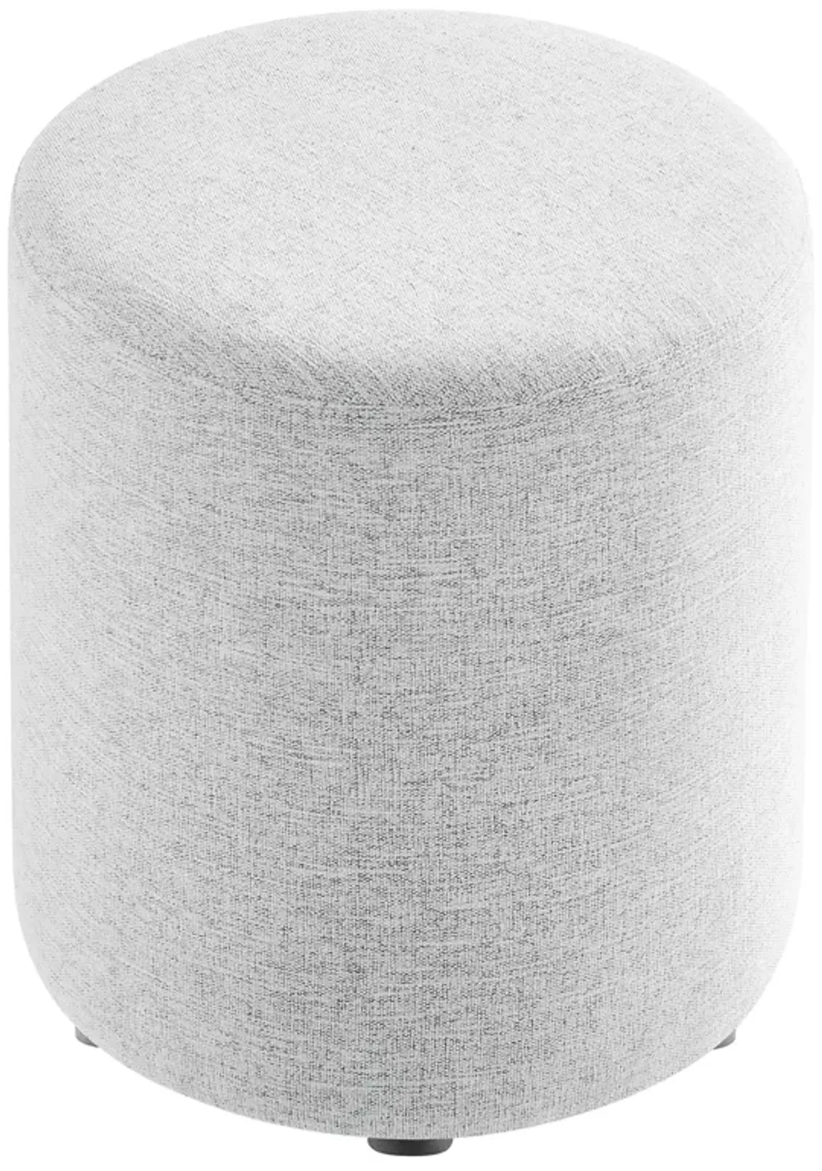 Callum 16" Round Woven Heathered Fabric Upholstered Ottoman by Modway