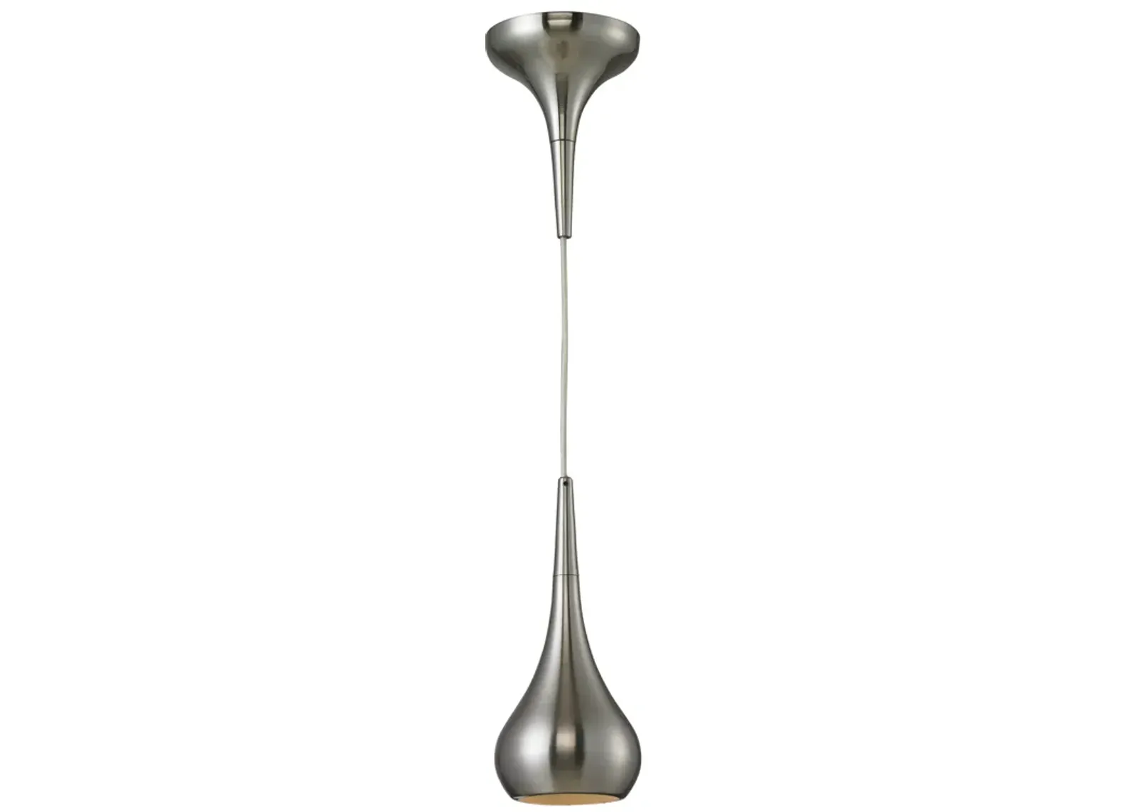 Lindsey 4" Wide 1-Light Mini Pendant - Satin Nickel