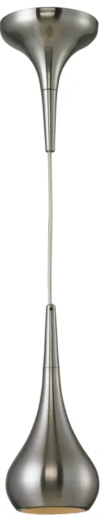 Lindsey 4" Wide 1-Light Mini Pendant - Satin Nickel