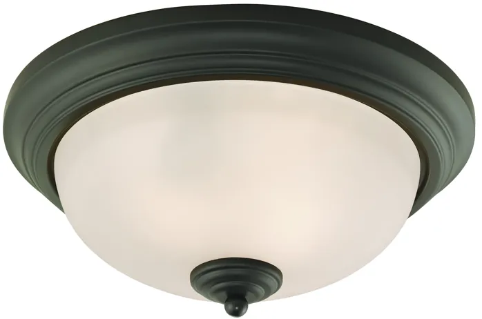 Huntington 13" Wide 2-Light Flush Mount - Oil Rubbed Bronze