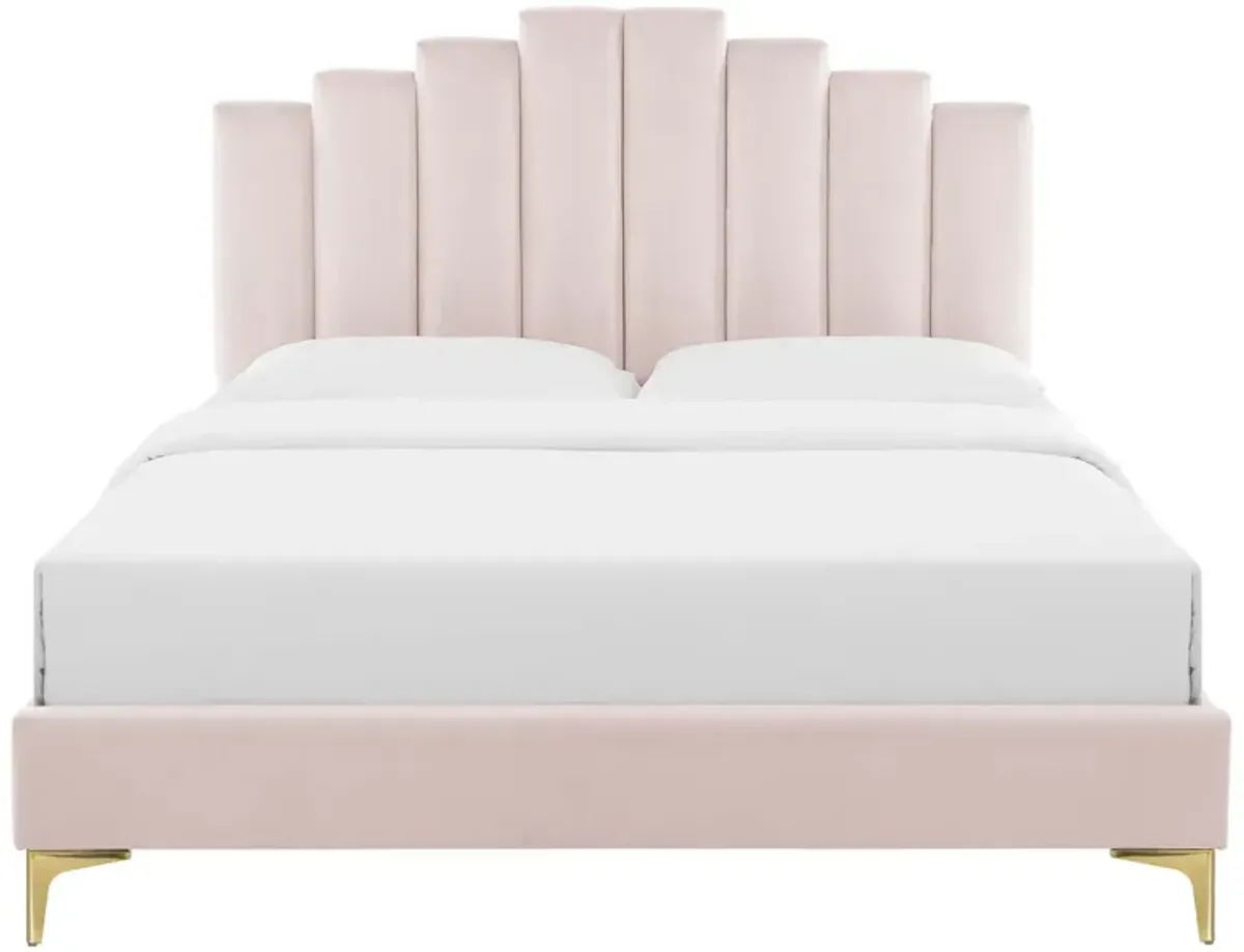 Elise King Performance Velvet Platform Bed