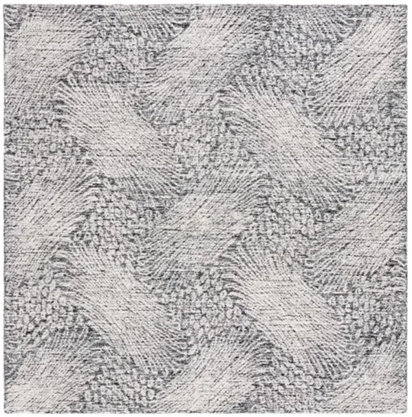 EBONY 105 Black  6' X 6' Square Square Rug