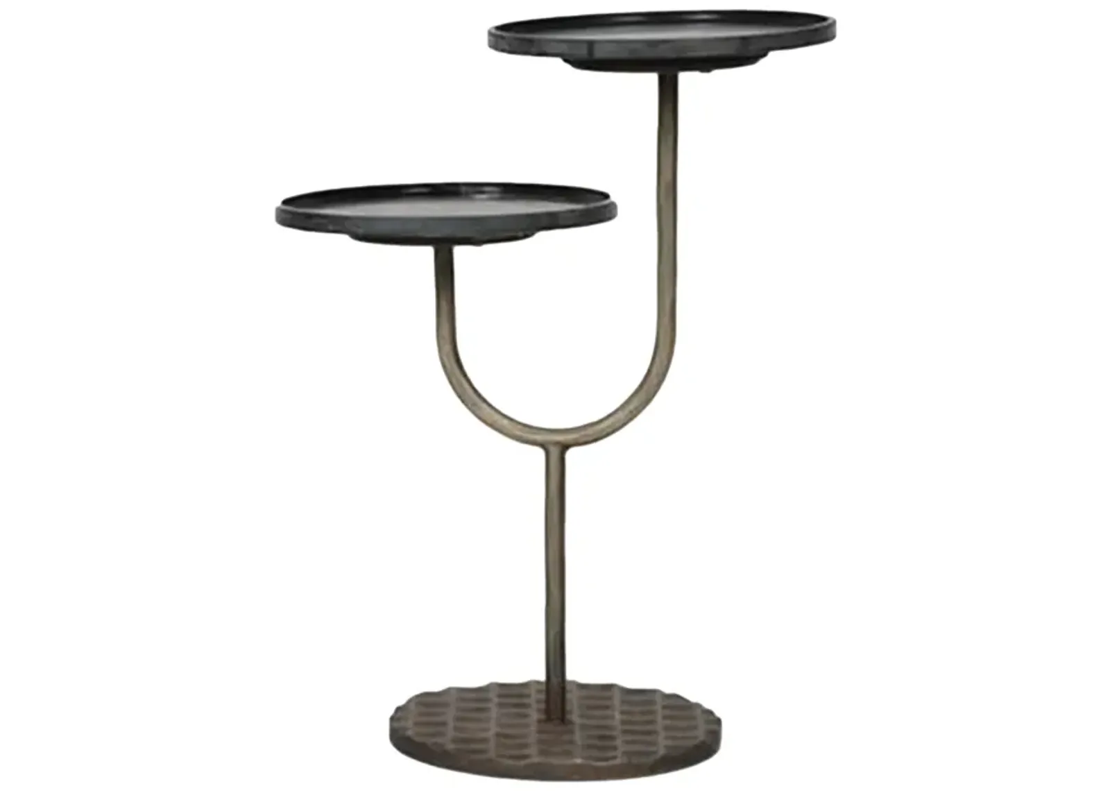 Portia Side Table with Black Marble