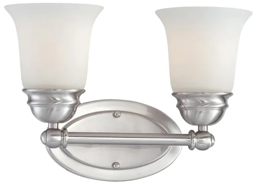 Bella 13" Wide 2-Light Vanity Light - Brushed Nickel