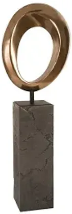 hoop sculpture, bronze