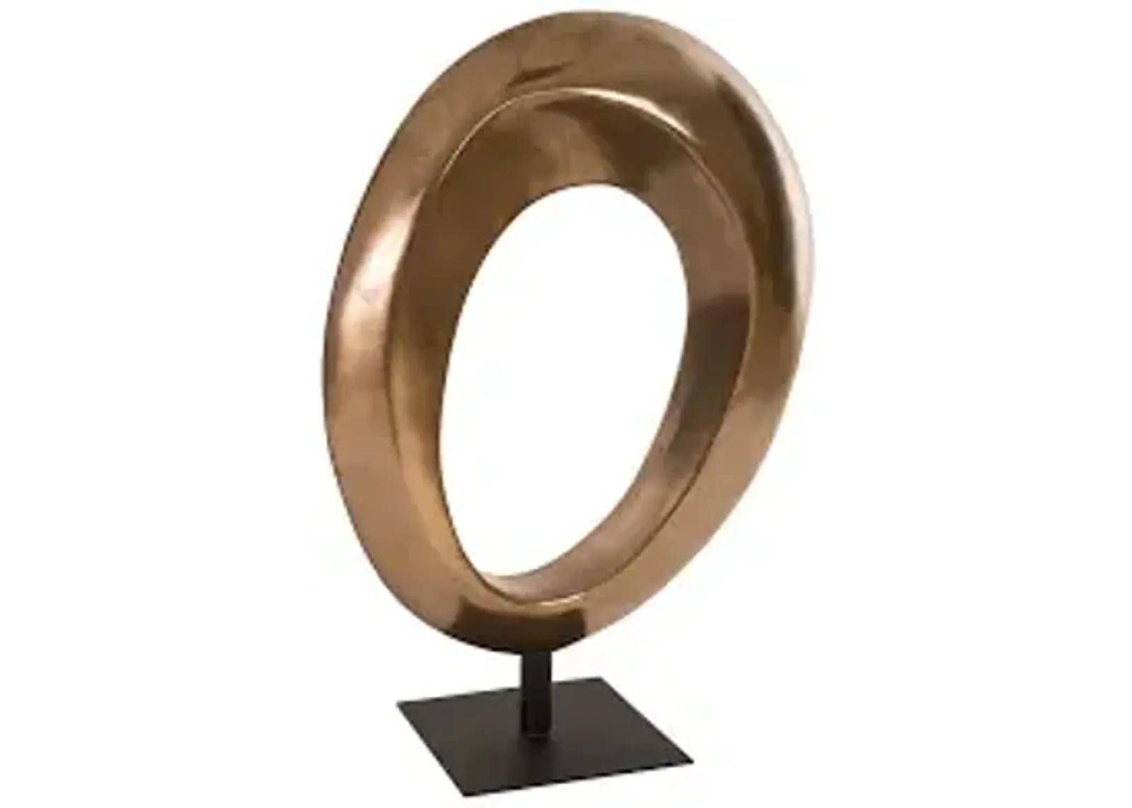 hoop sculpture, bronze