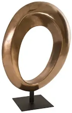 hoop sculpture, bronze