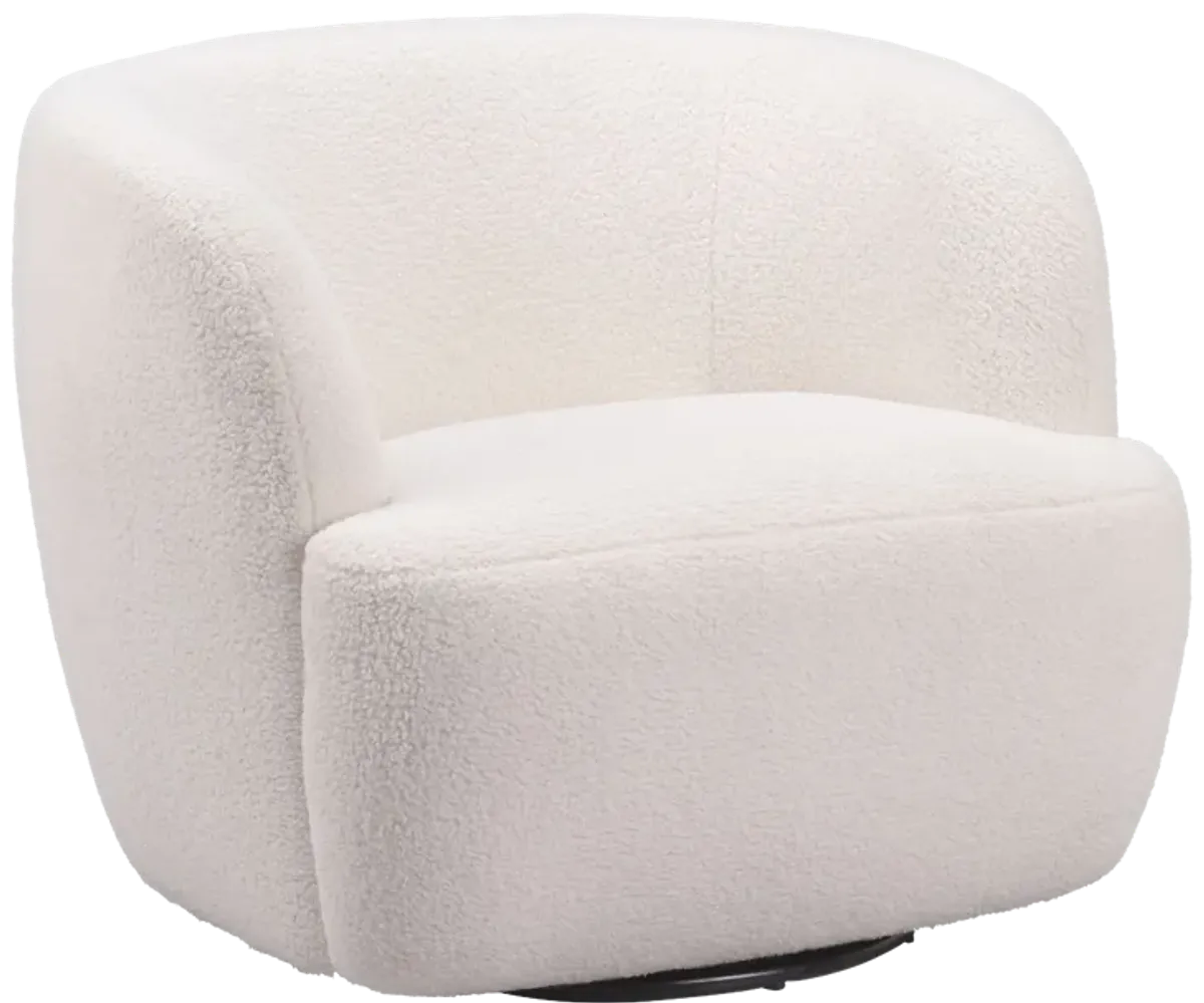 Govan Swivel Chair Ivory