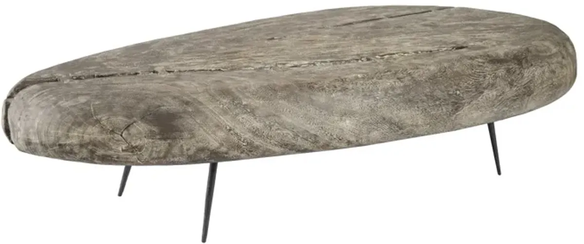 Skipping Stone Coffee Table With Forged Legs, LG