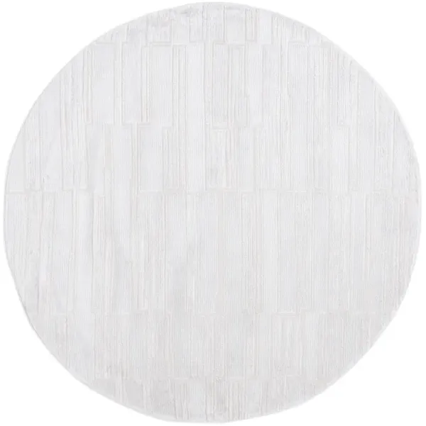 KINGSTON 100 IVORY  6'-7' x 6'-7' Round Round Rug