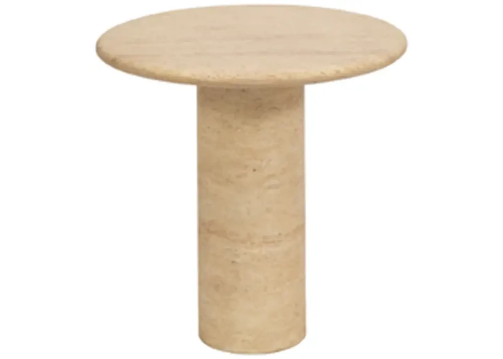 Concrete, 19" Minimalist Accent Table, Beige Kd