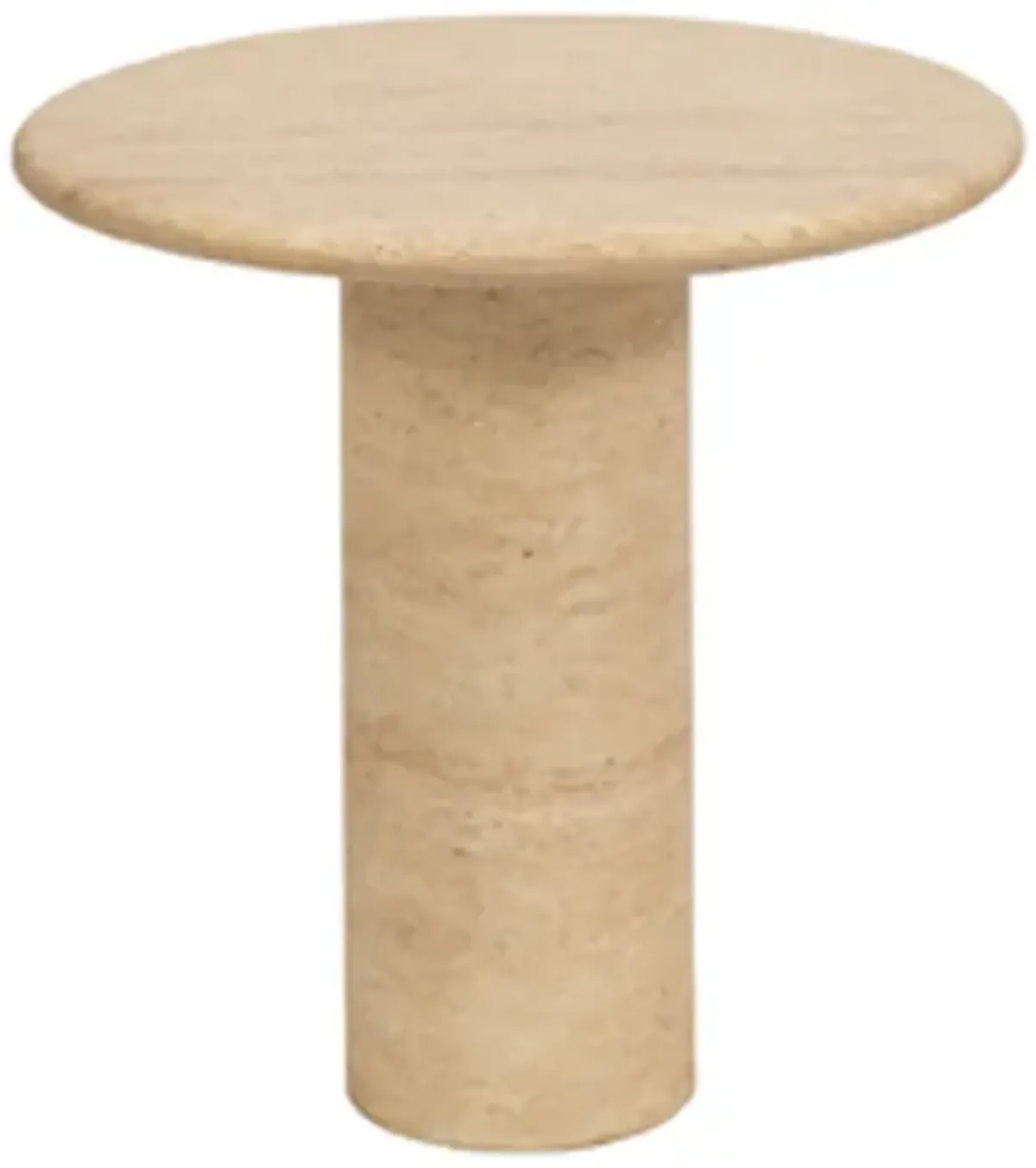 Concrete, 19" Minimalist Accent Table, Beige Kd