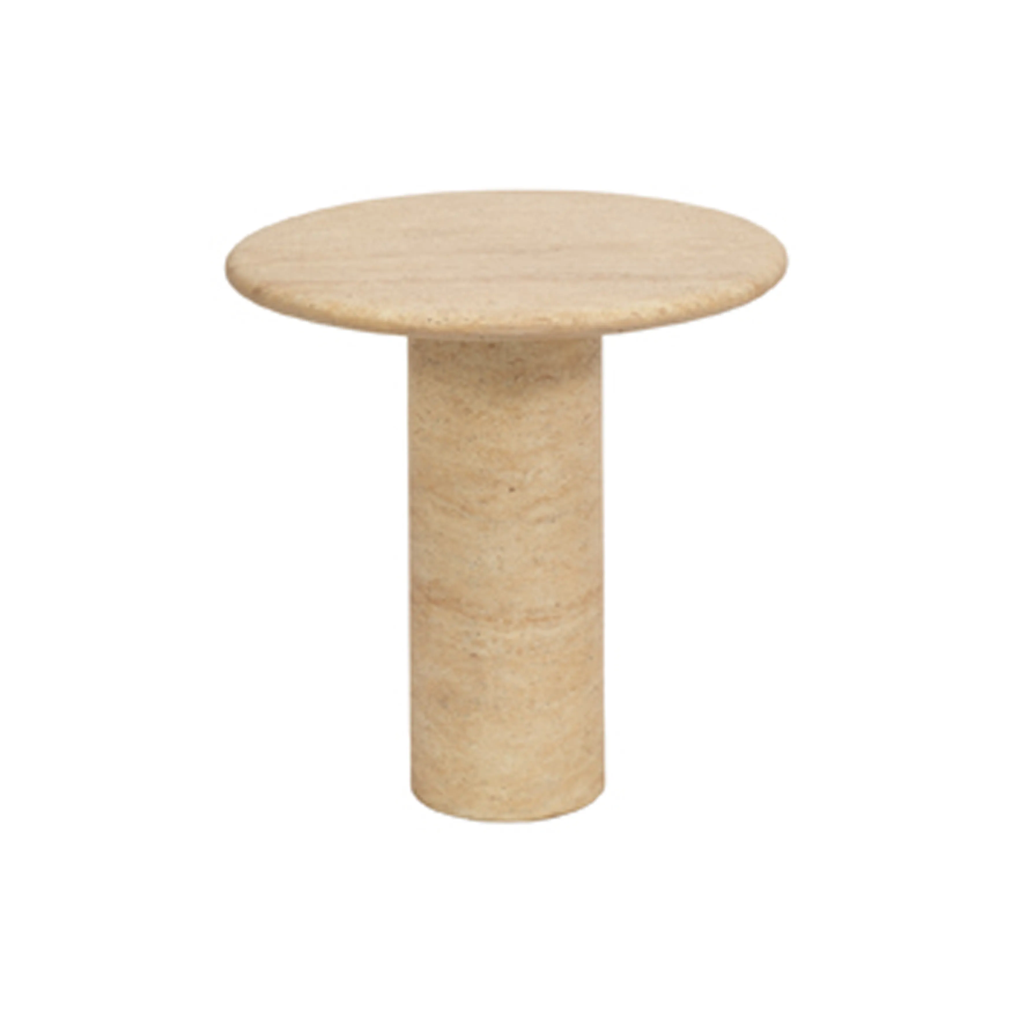 Concrete, 19" Minimalist Accent Table, Beige Kd