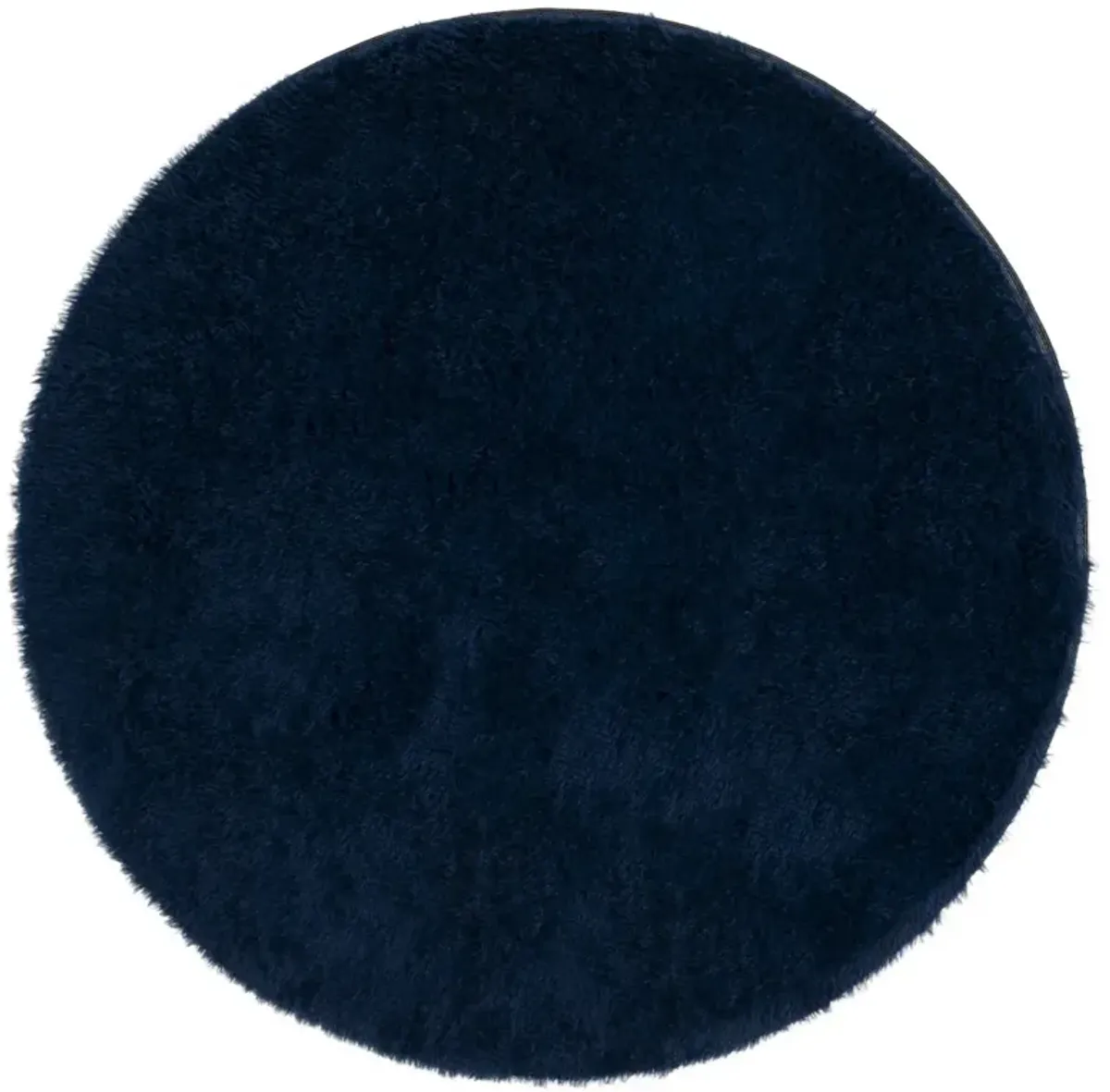 RAINBOW SHAG 101 NAVY 4' x 4' Round Round Rug