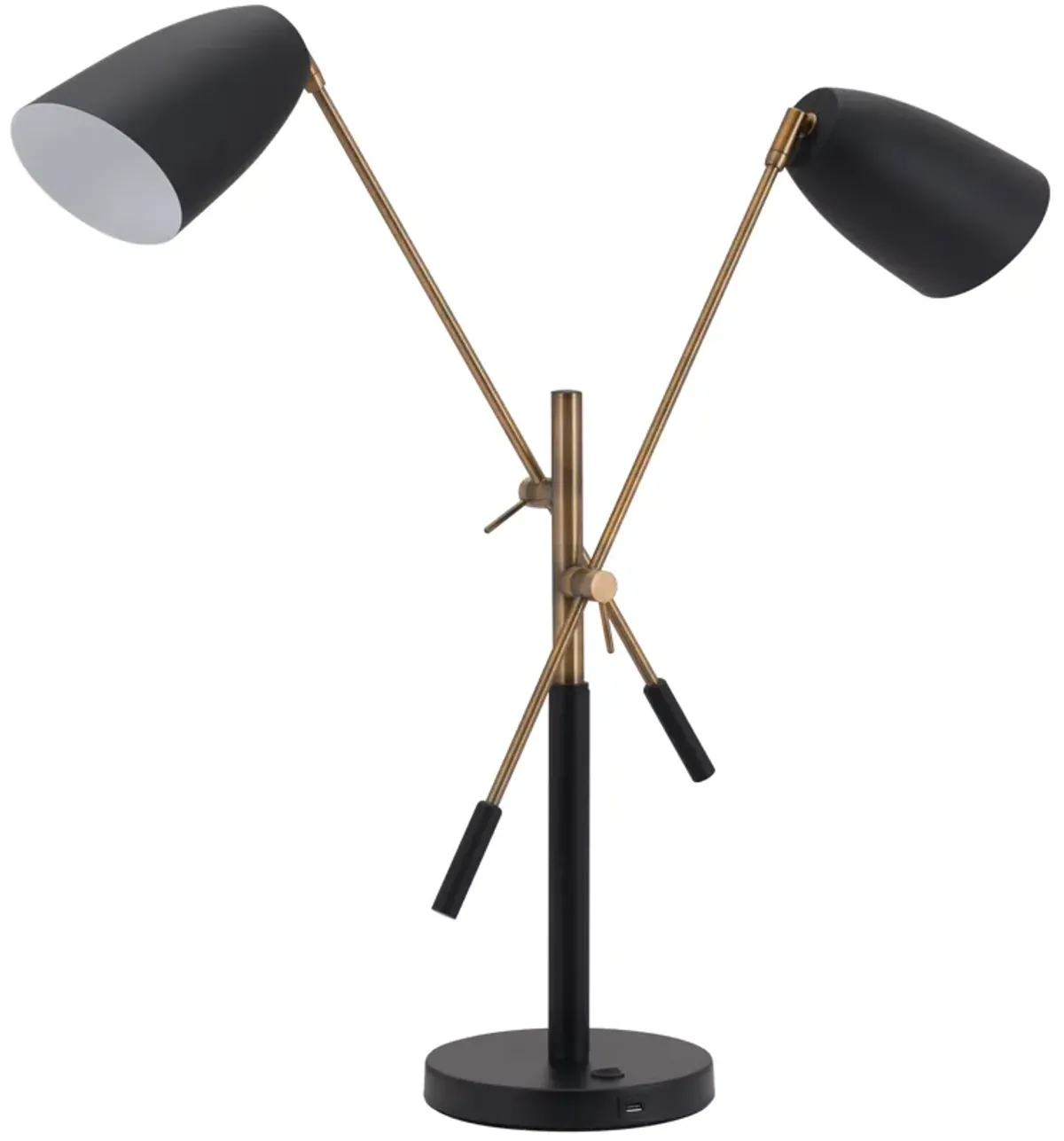 Tanner Table Lamp Black & Brass