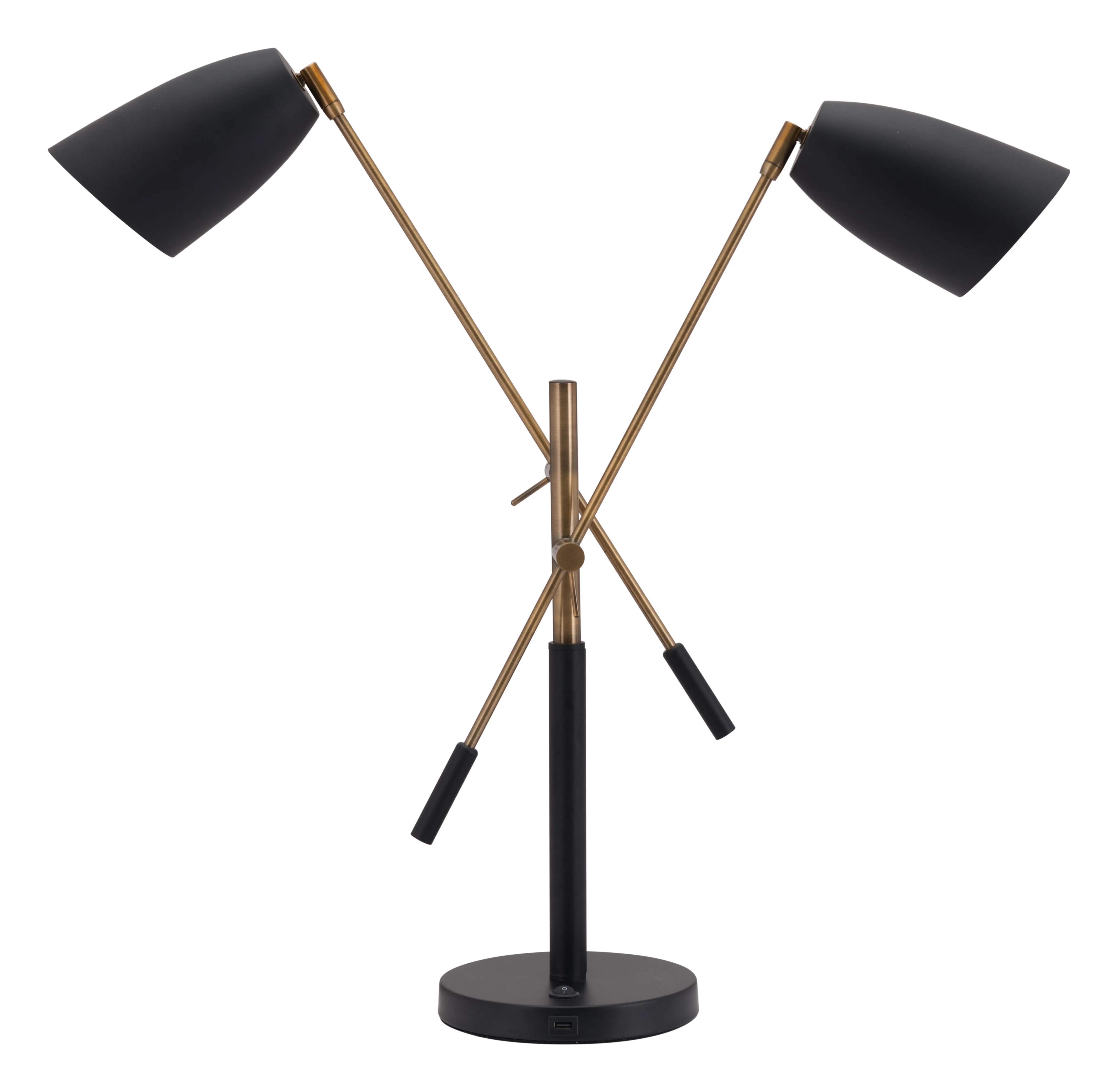 Tanner Table Lamp Black & Brass