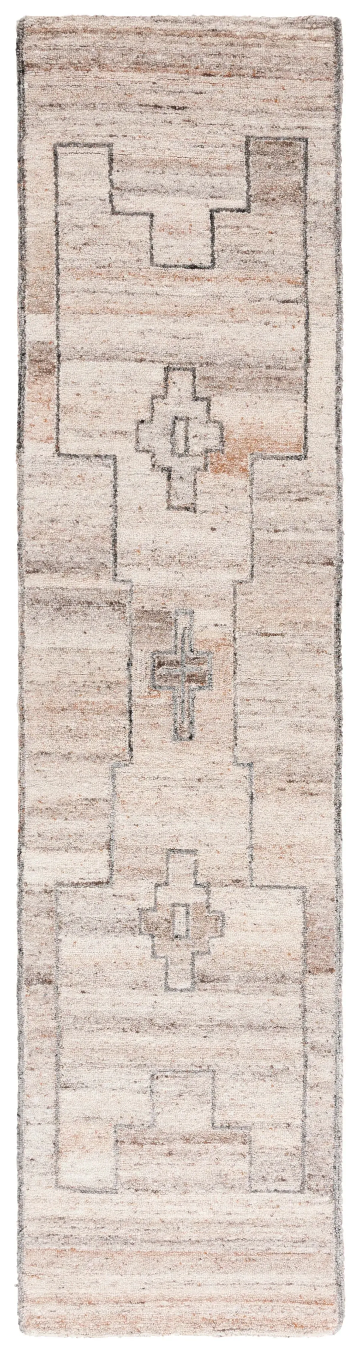 KENYA 133 BROWN  2'-3' x 9' Runner Rug