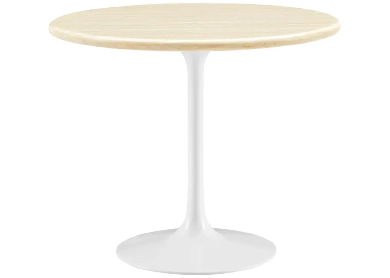 Lippa 36" Round Artificial Travertine  Dining Table