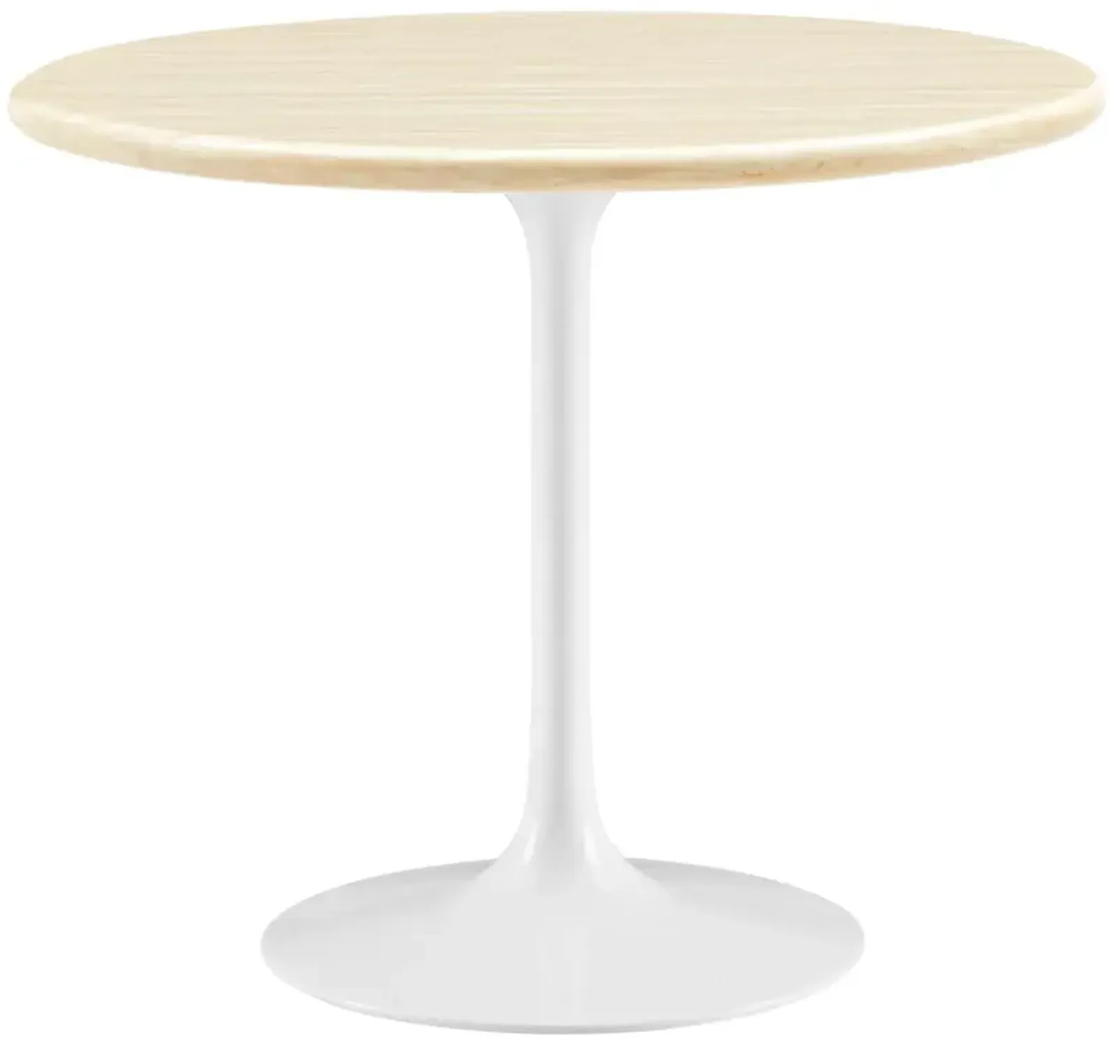 Lippa 36" Round Artificial Travertine  Dining Table