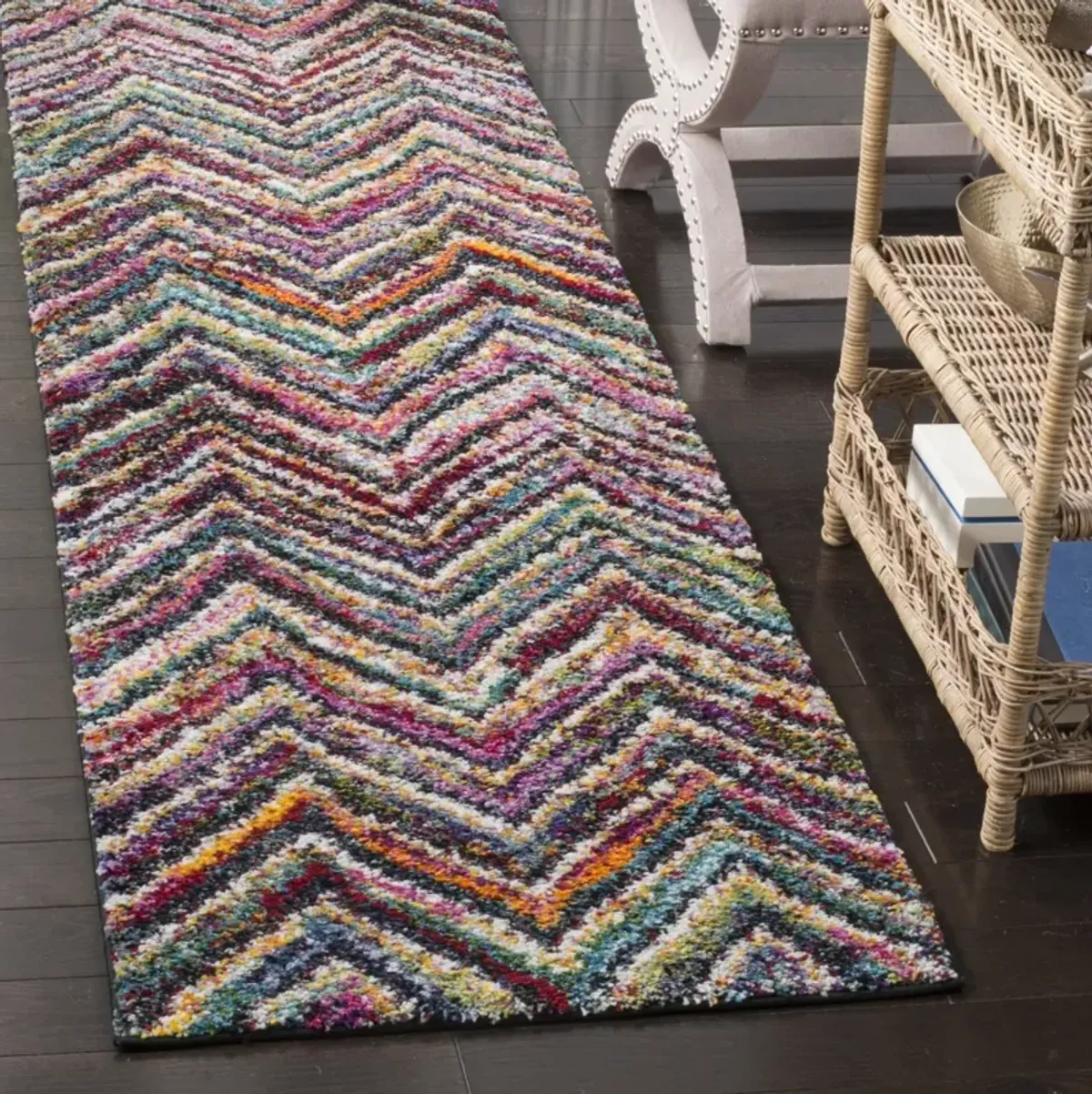 FIESTA SHAG 363 MULTI 2'-3' x 6' Runner Rug