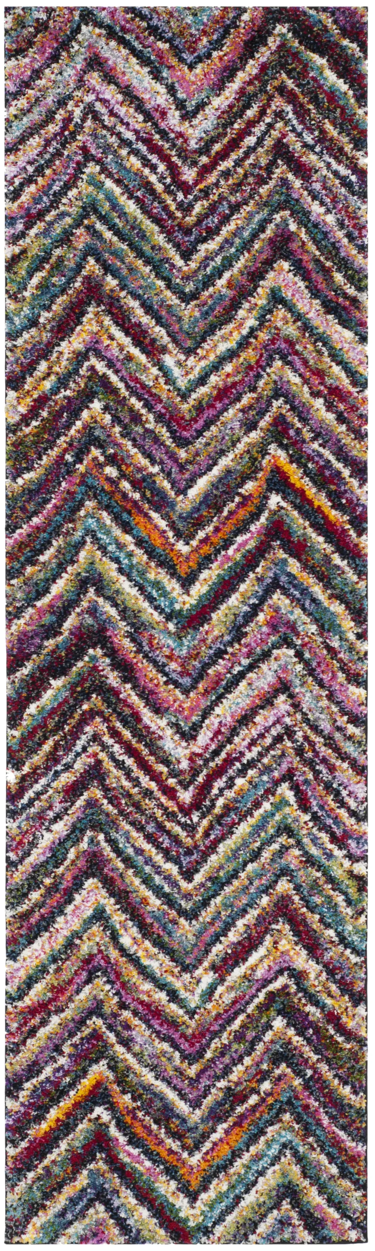 FIESTA SHAG 363 MULTI 2'-3' x 6' Runner Rug