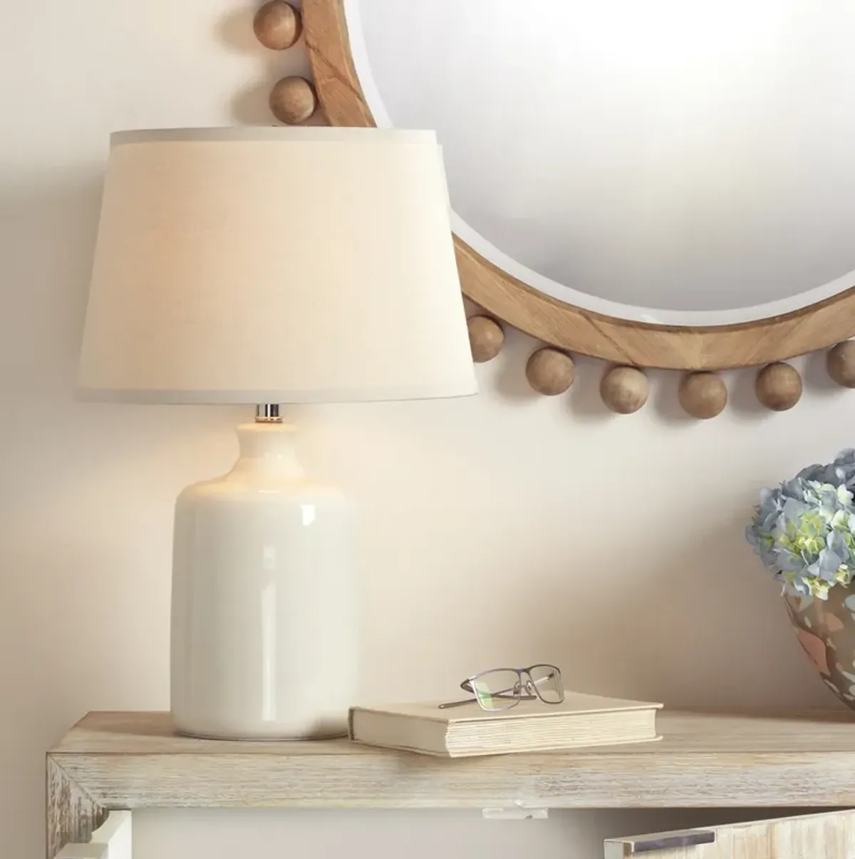 Cream Milk Jug Table Lamp