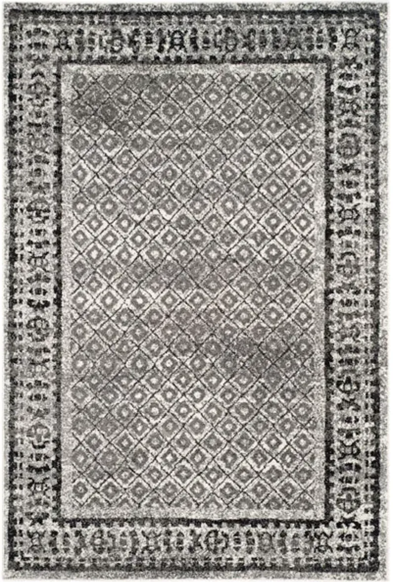 Adirondack Contemporary Ivory / Silver 11' X 15' Powerloomed Rug