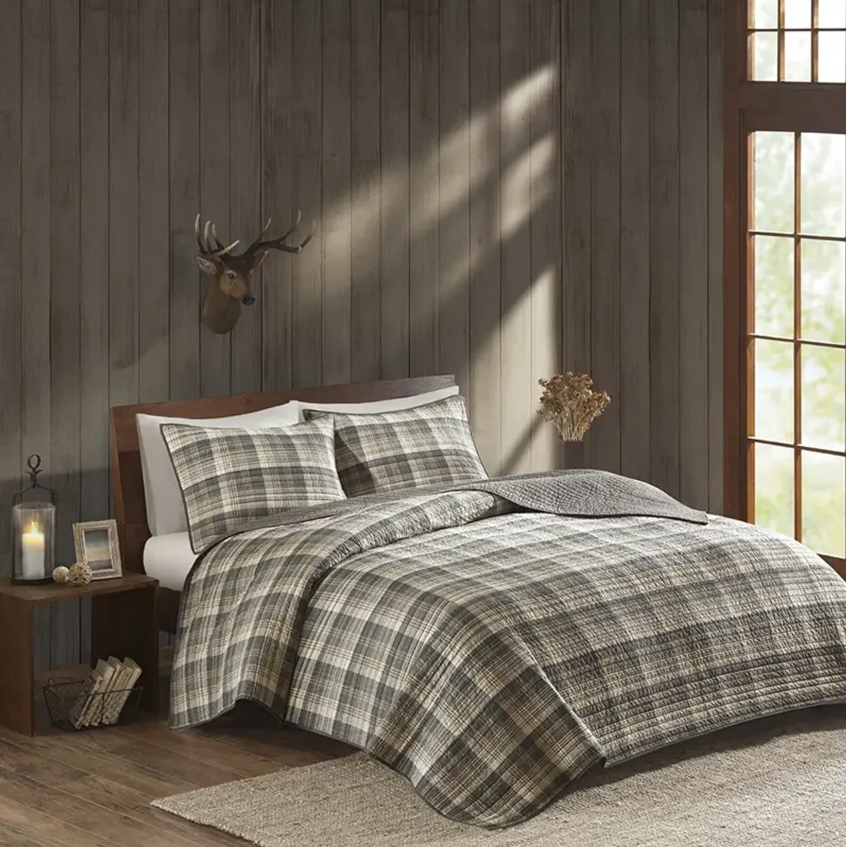 Woolrich Tasha Tan 100% Cotton Oversized Quilt Mini Set