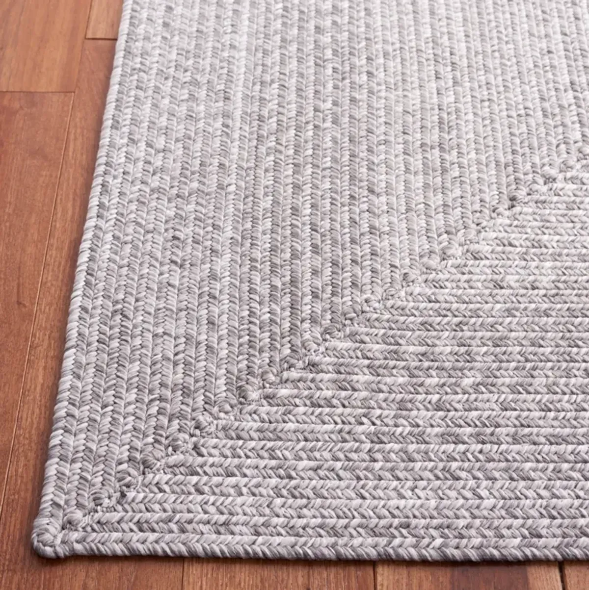 BRAIDED 220 GREY 7' x 7' Square Square Rug