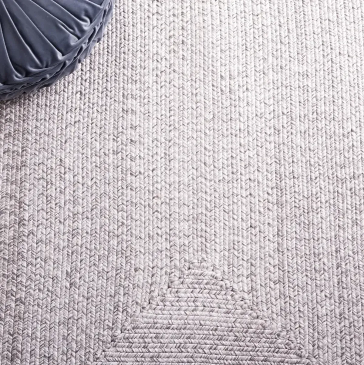 BRAIDED 220 GREY 7' x 7' Square Square Rug