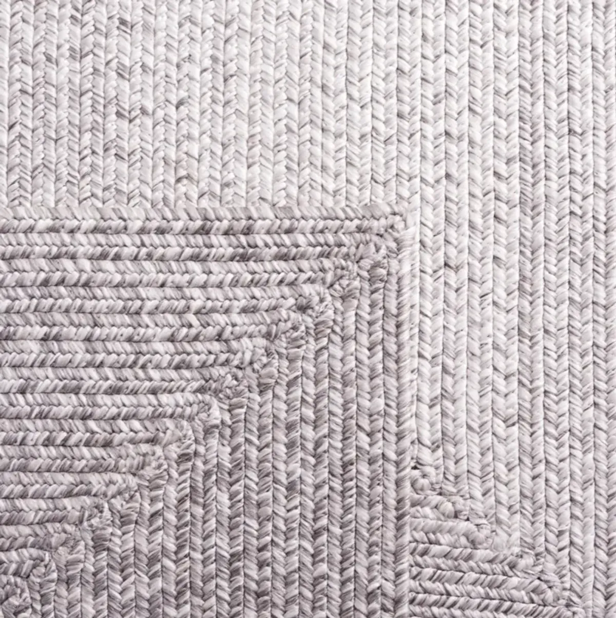 BRAIDED 220 GREY 7' x 7' Square Square Rug