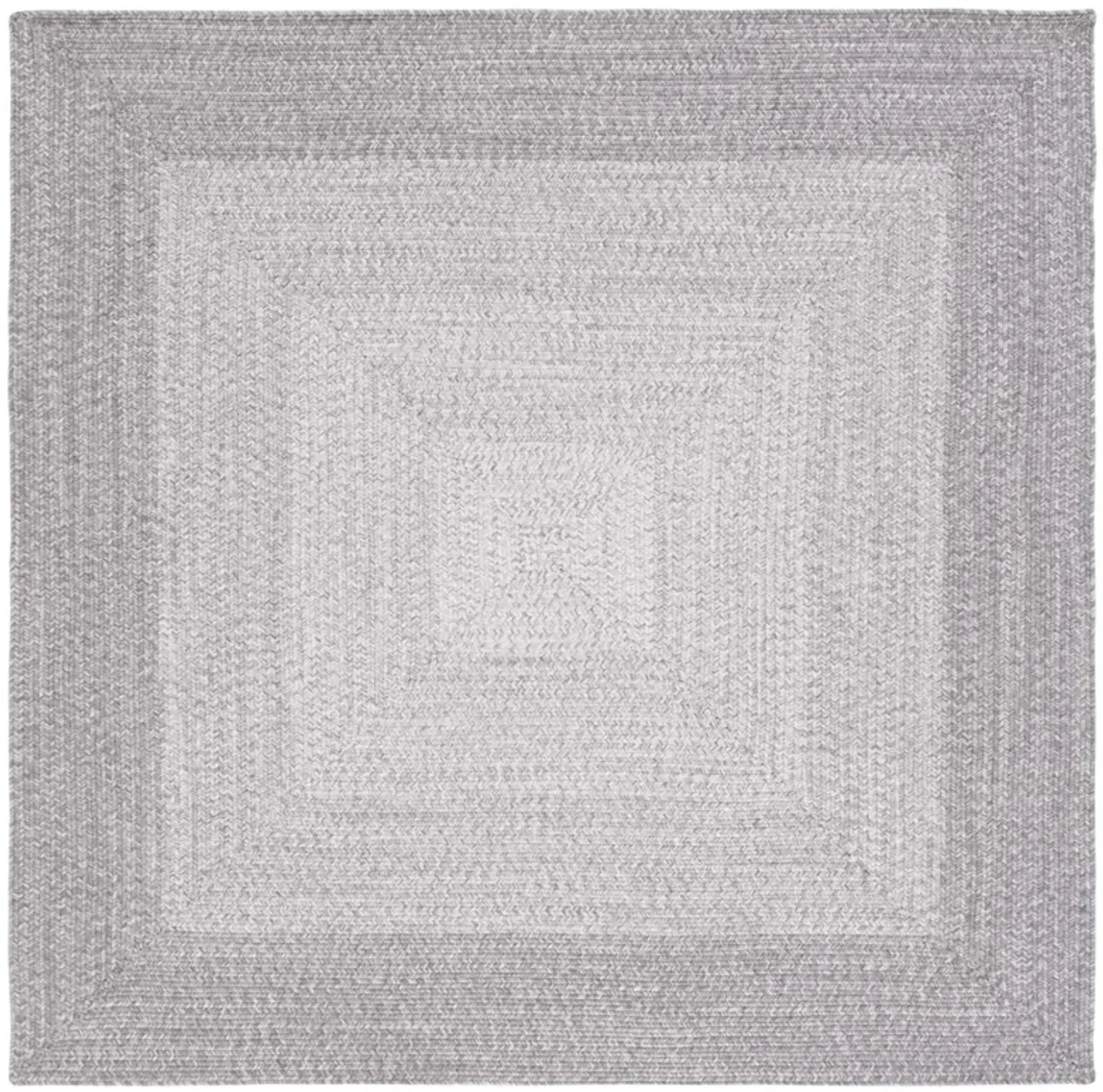 BRAIDED 220 GREY 7' x 7' Square Square Rug