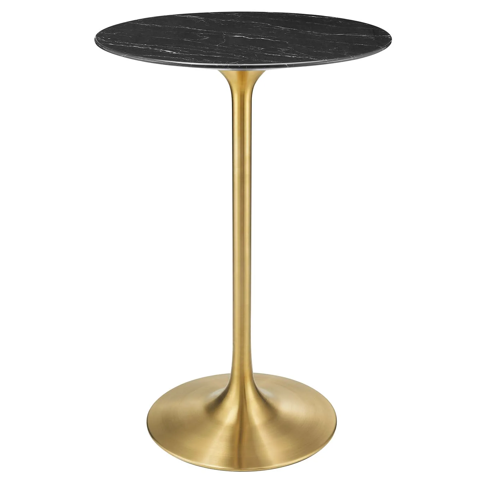 Lippa 28" Round Artificial Marble Bar Table