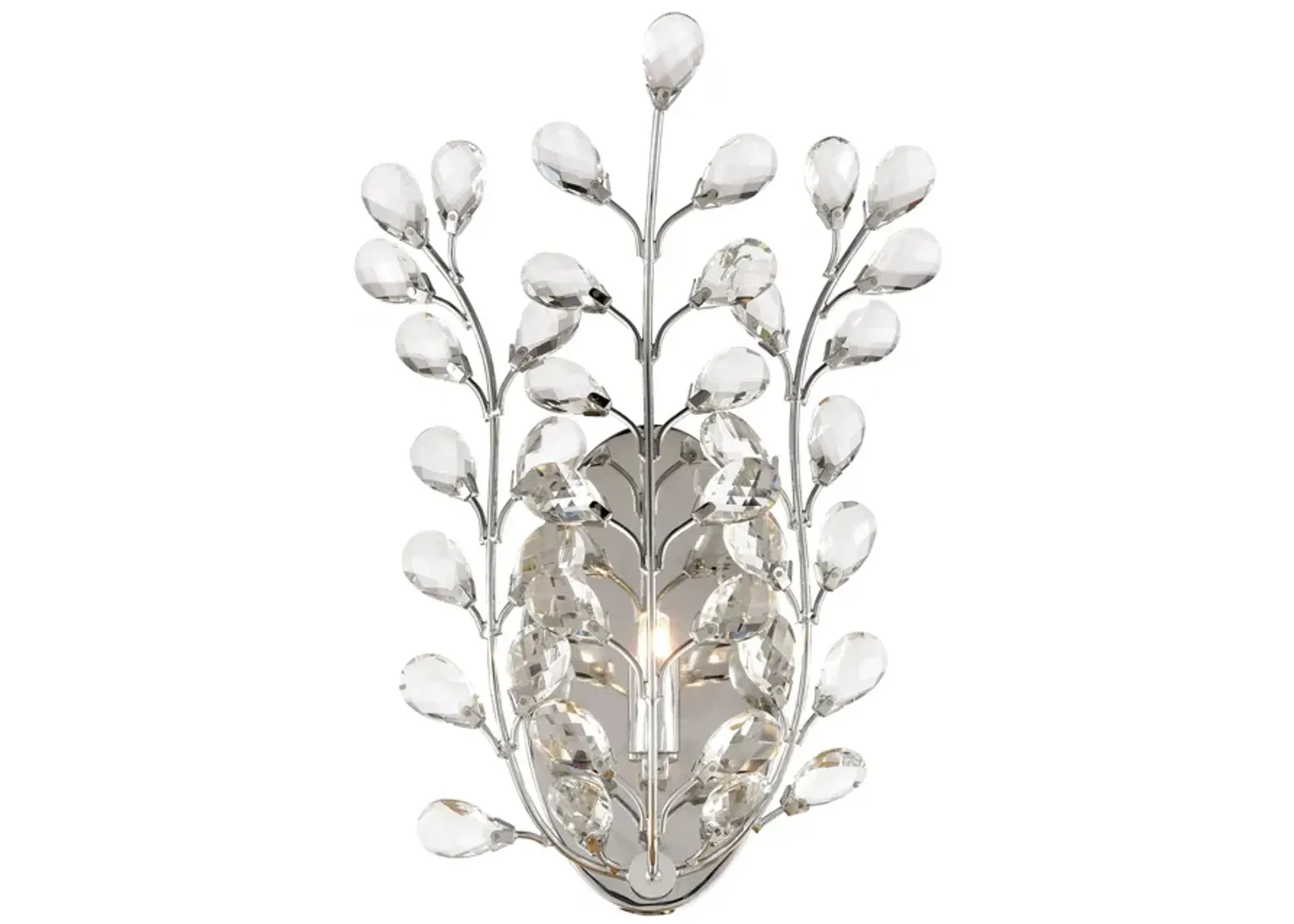 Crystique 14" High 1-Light Sconce - Polished Chrome