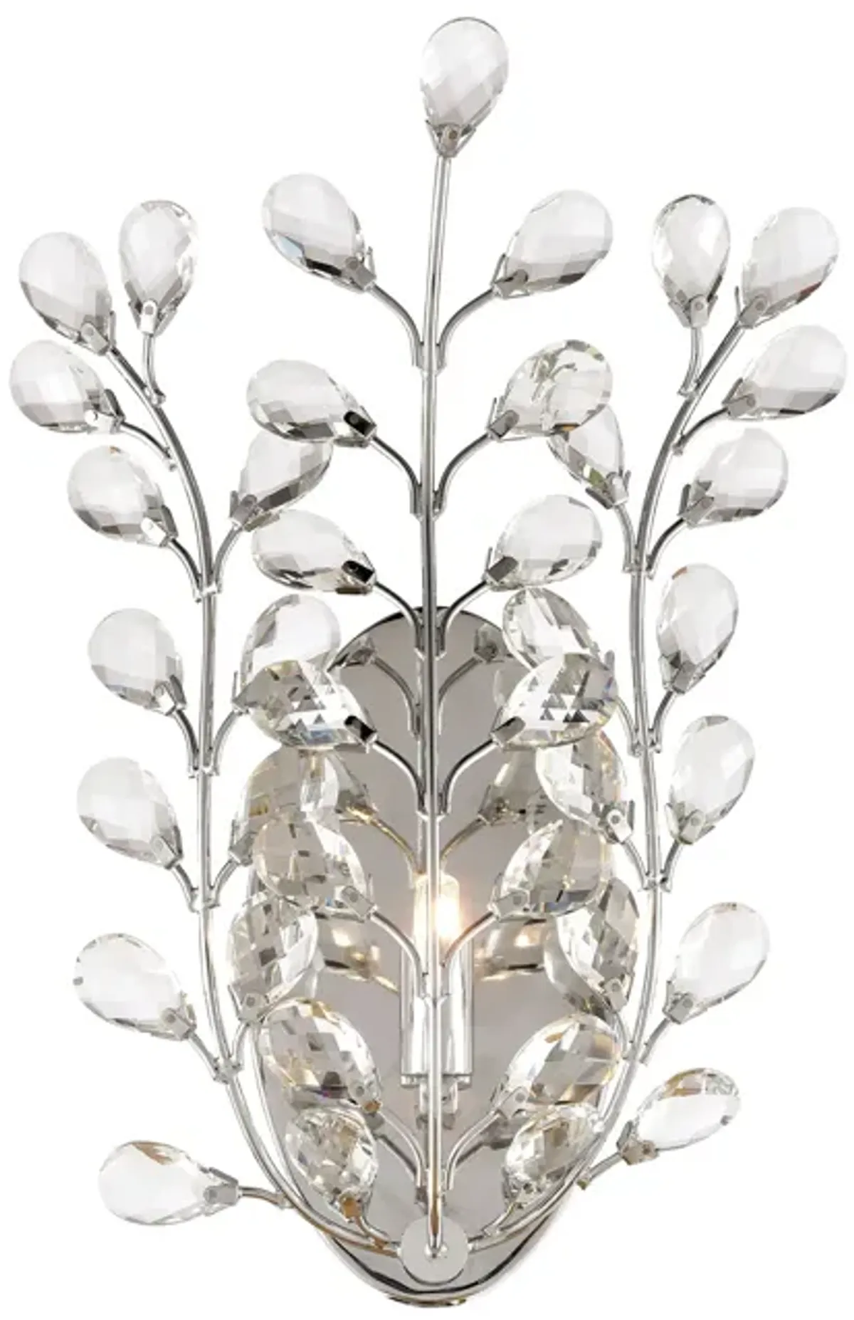 Crystique 14" High 1-Light Sconce - Polished Chrome