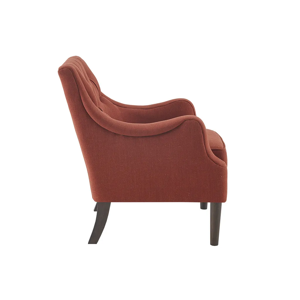 Madison Park Qwen Spice Button Tufted Accent Chair