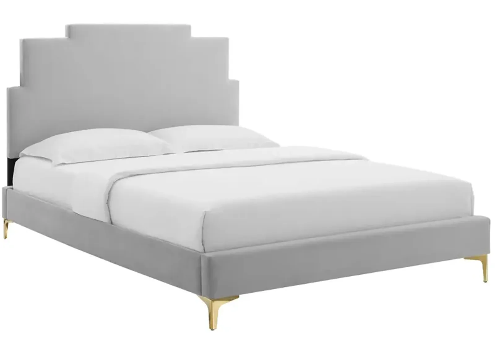 Lindsey Performance Velvet Twin Platform Bed