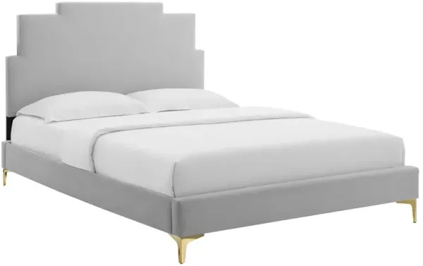 Lindsey Performance Velvet Twin Platform Bed