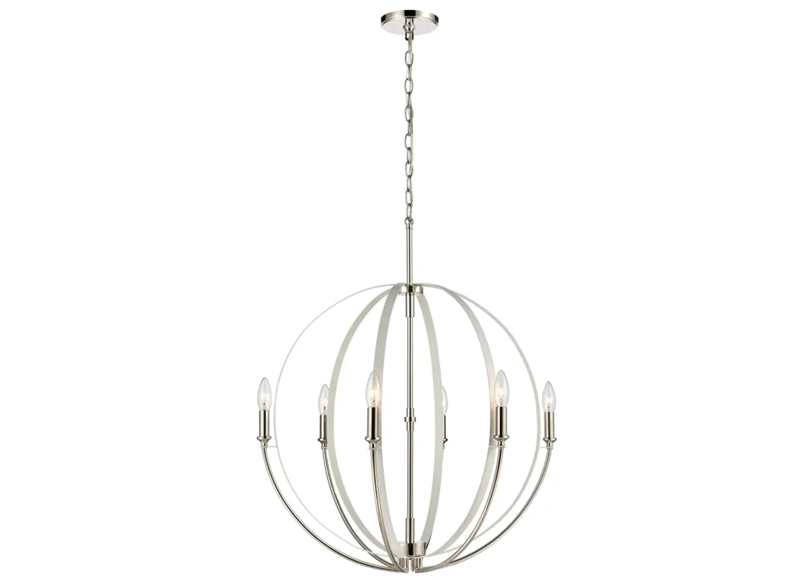 Rotunde 26" Wide 6-Light Chandelier - Matte White