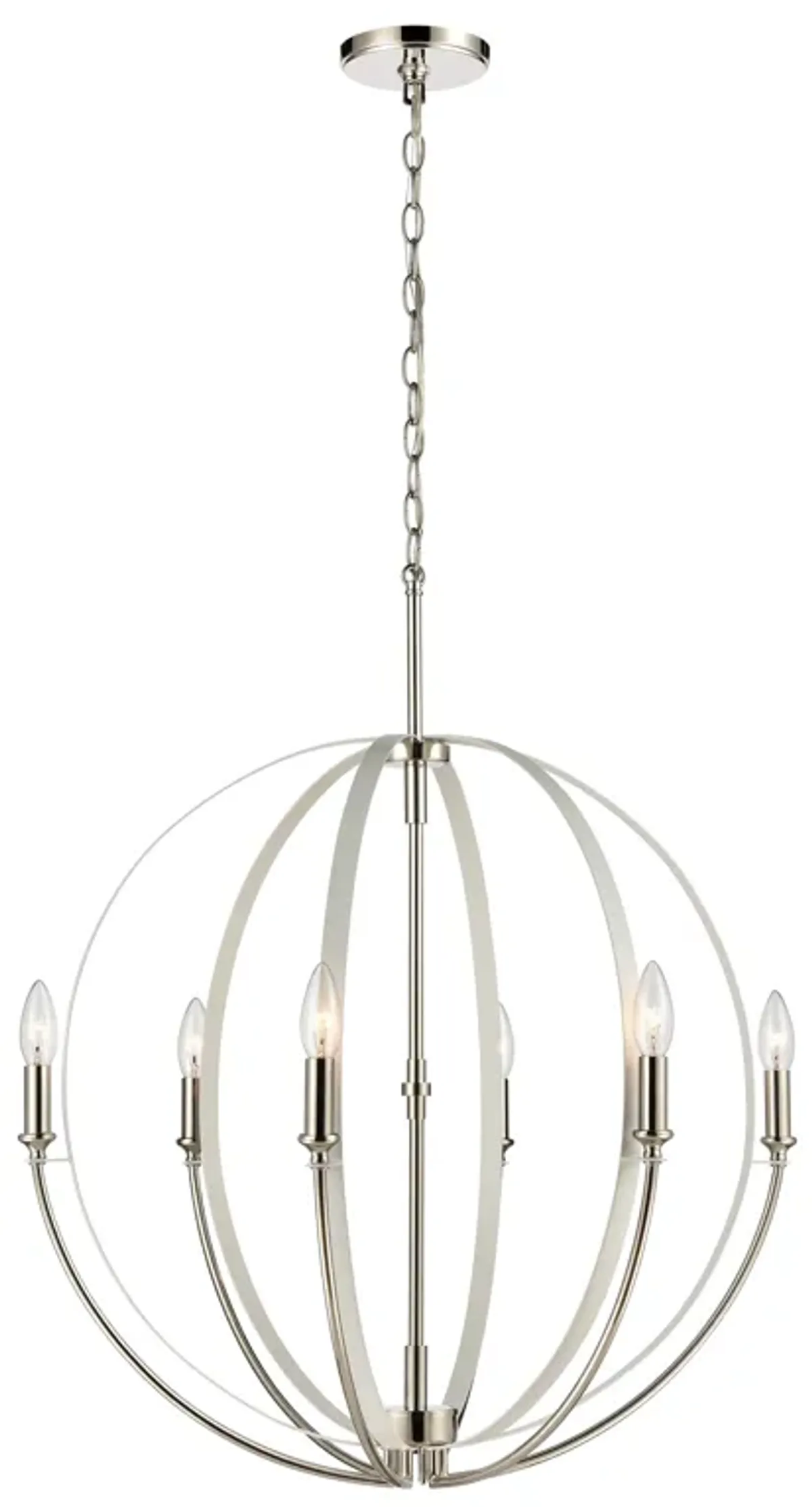 Rotunde 26" Wide 6-Light Chandelier - Matte White