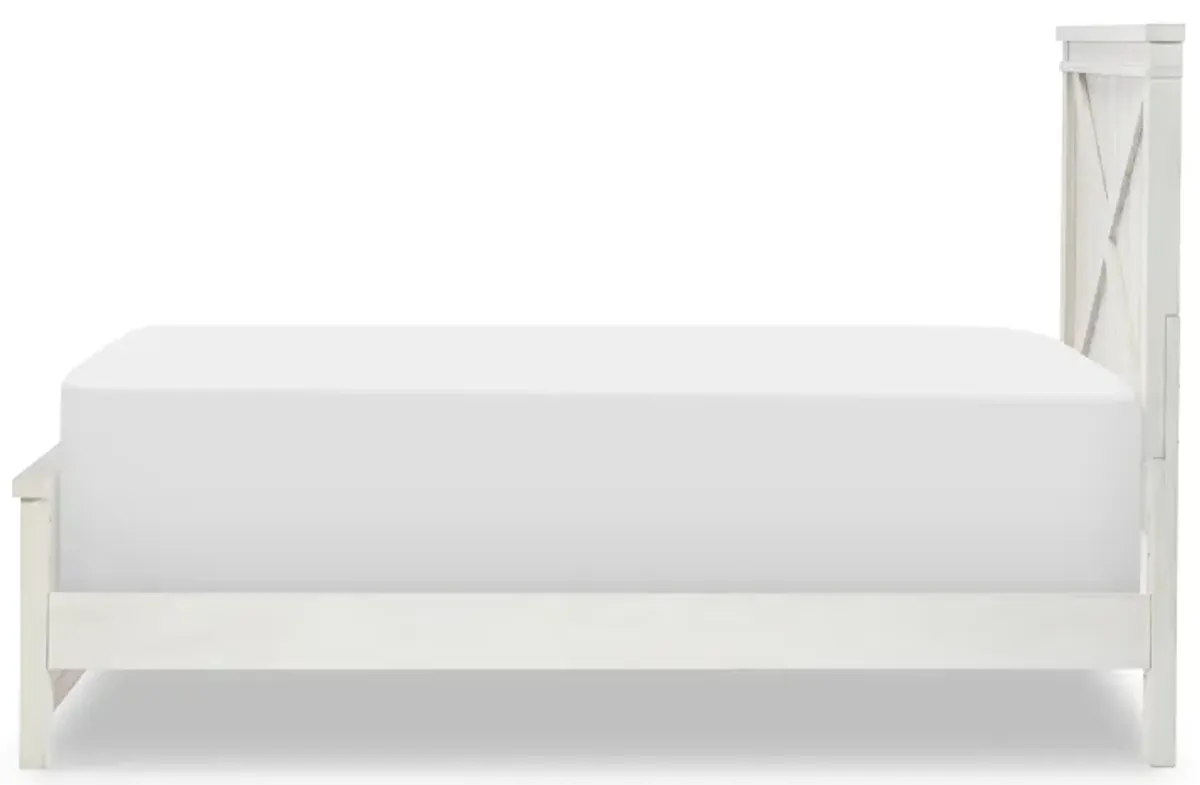 Flatiron White Complete Panel Bed Twin 33 White Finish