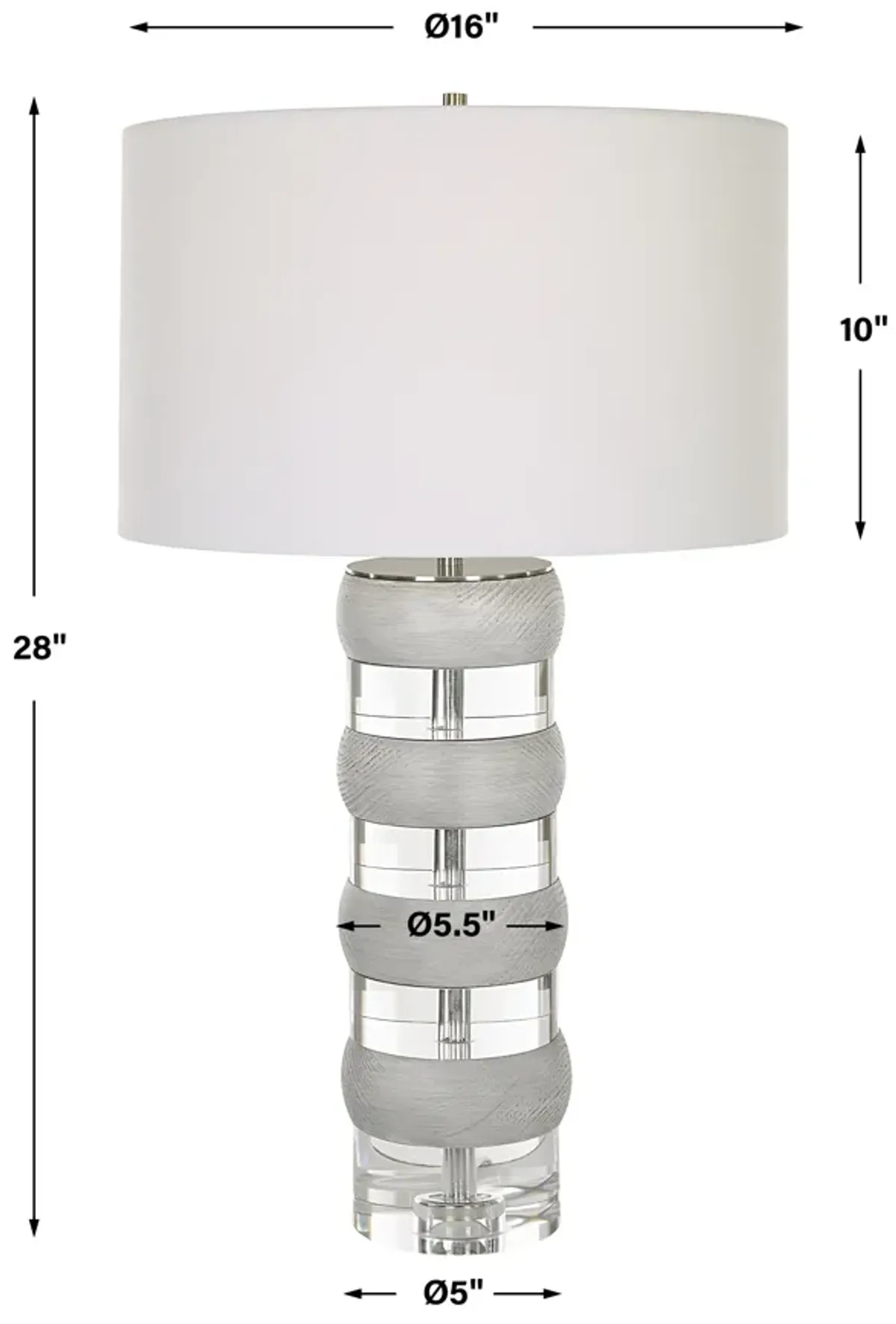 Band Together Crystal & Wood Table Lamp